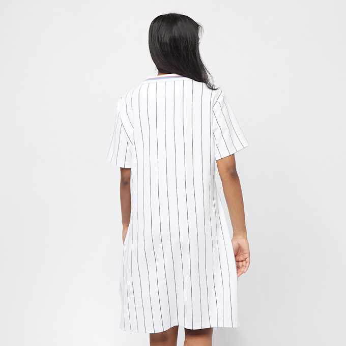 Karl Kani Chest Signature Pinstripe Polo Dress white/black Weiß 8032 2