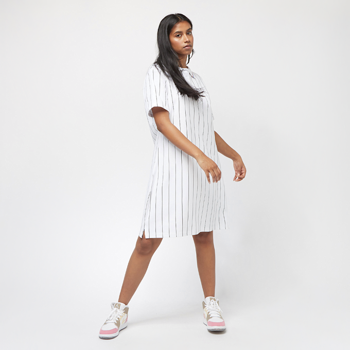 Karl Kani Chest Signature Pinstripe Polo Dress white/black Weiß 8032 4