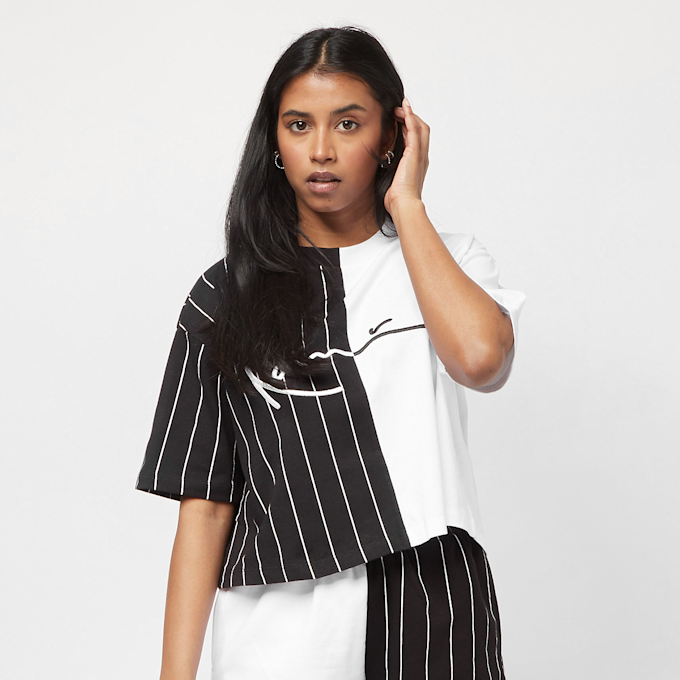 Karl Kani Signature Splid Crop Pinstripe Tee schwarz 8036 1