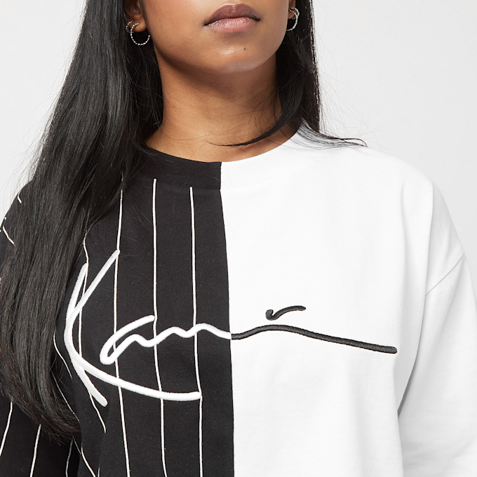 Karl Kani Signature Splid Crop Pinstripe Tee schwarz 8036 3