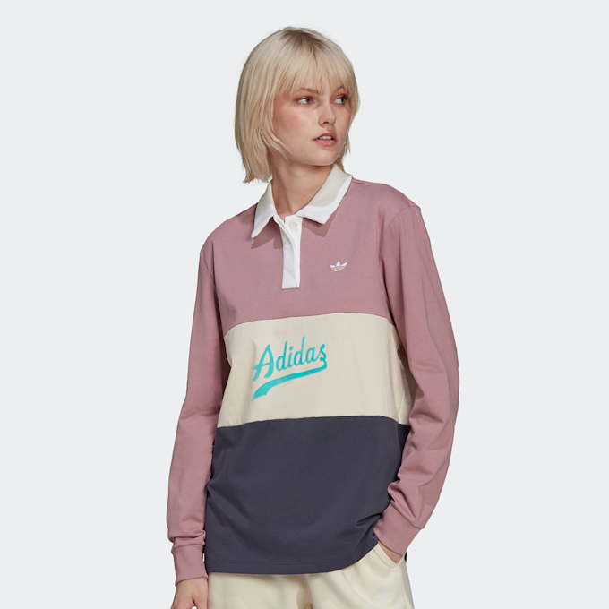 adidas Originals Long Sleeve Pol magic mauve/shadow navy Weiß 4338 1