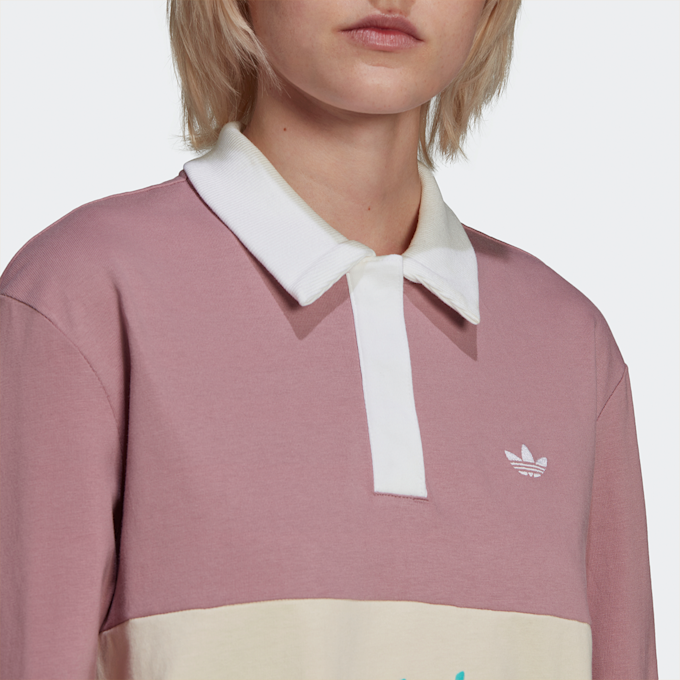 adidas Originals Long Sleeve Pol magic mauve/shadow navy Weiß 4338 5