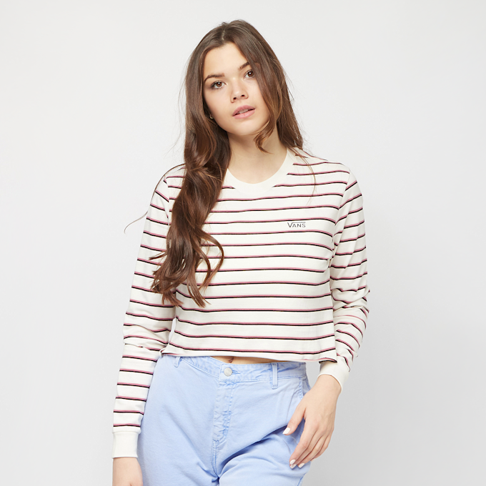 Vans Time Off Stripe LS Crop marshmallow weiß 5514 1