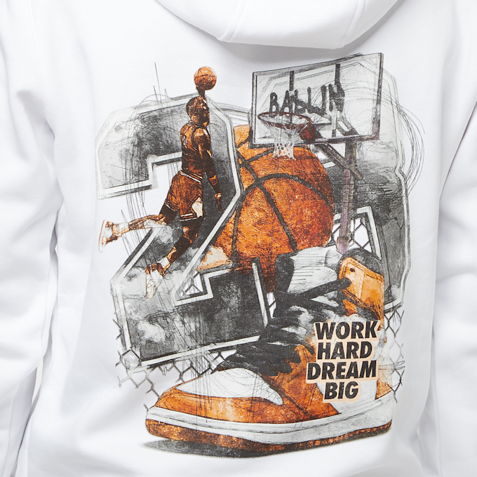 Mister Tee Vintage Ballin Hoodie weiß 5860 4