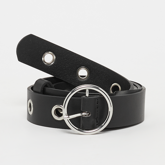 Urban Classics Synthetic Leather Eyelet Belt 2-Pack black/white multicolor 5972 4