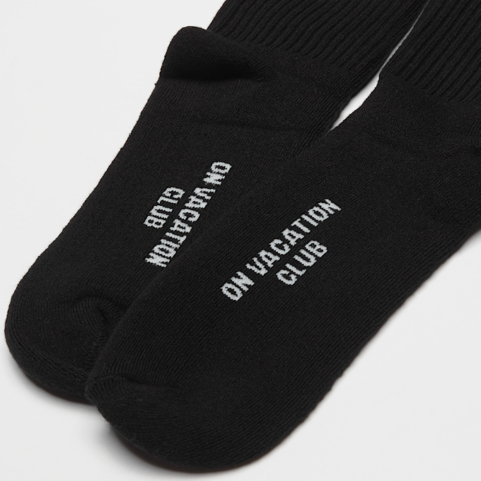 On Vacation Retro Palms Embroidery Tennis Socks - black schwarz 8818 3