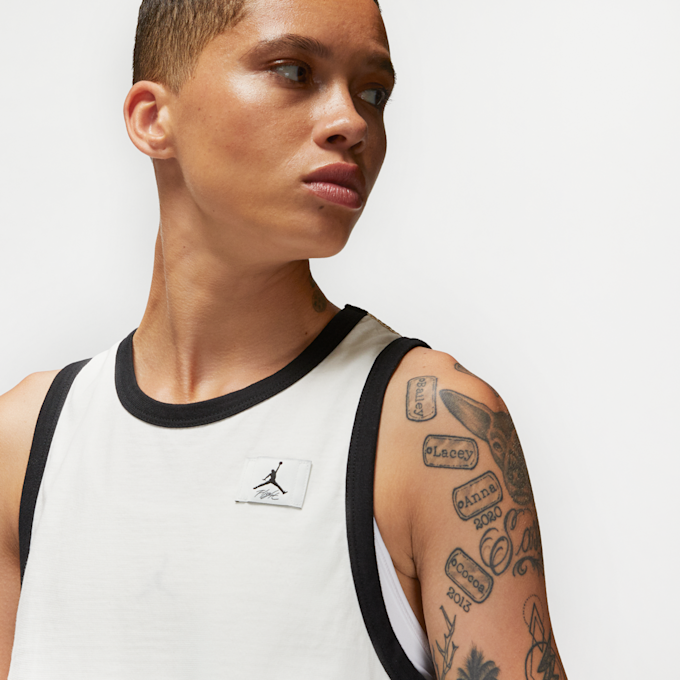 Jordan W J ESSEN JERSEY TANK sail/sanddrift/black schwarz 9795 3