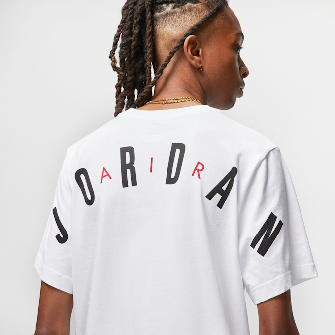 Jordan M J JDN AIR STRETCH SS CREW white/black/gym red Weiß 10671 4