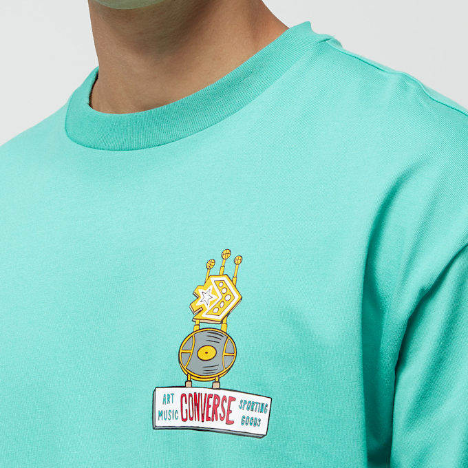 Converse Sneaker Store Graphic Tee washed teal grün 11031 3