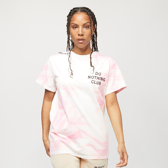 On Vacation Ladies' Do Nothing Club Tie Dye T-Shirt rosa 11650 1