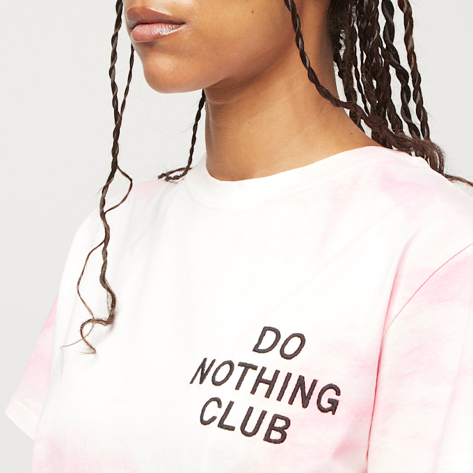 On Vacation Ladies' Do Nothing Club Tie Dye T-Shirt rosa 11650 3