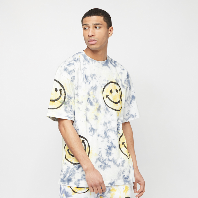 Market Smiley Sun Dye T-Shirt yellow blue tie-dye weiß 11699 1