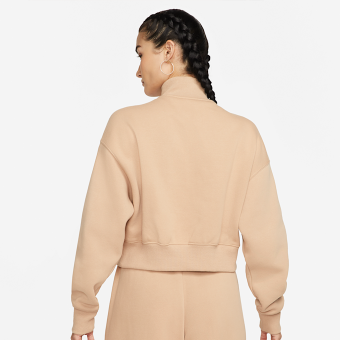 Nike Sportswear Phoenix Fleece Women's Oversized 1/2-Zip Crop Sweatshirt beige 16114 2