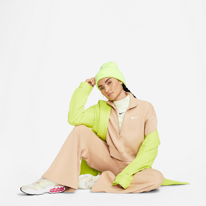 Nike Sportswear Phoenix Fleece Women's Oversized 1/2-Zip Crop Sweatshirt beige 16114 6