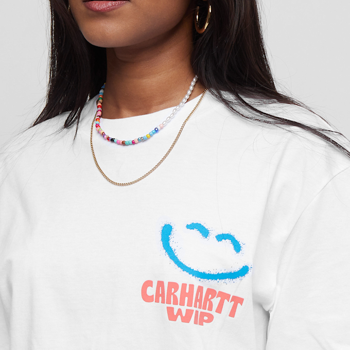 Carhartt WIP W' S/S Happy Script T-Shirt weiß 16765 3