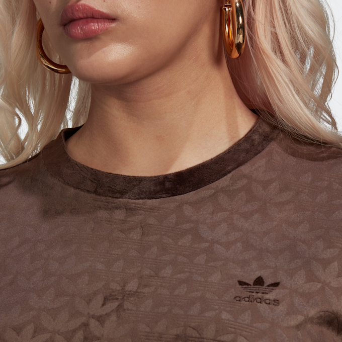 adidas Originals Summer Rave Cropped T-Shirt Braun 13614 3
