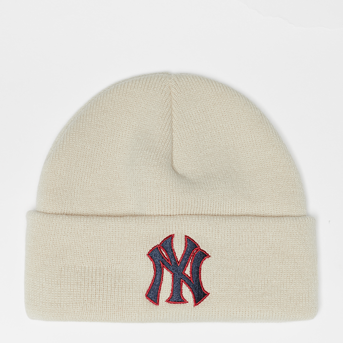 New Era Series Short Cuff Beanie MLB New York Yankees Beige 13961 1