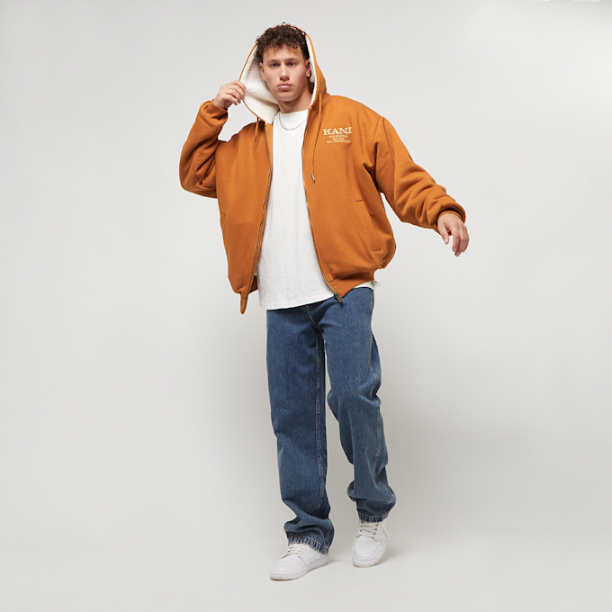 Karl Kani Chest Retro OS Full Zip Hoodie braun 14440 5