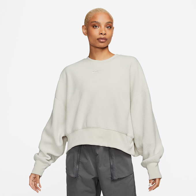 Nike Sportswear Plush Women's Mod Crop Crew-Neck Sweatshirt beige 14685 1