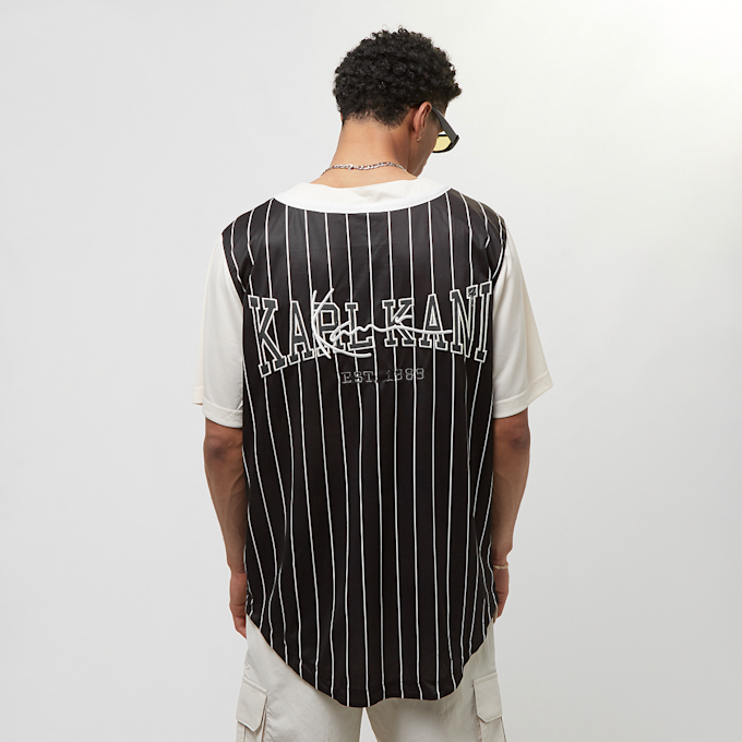 Karl Kani OG Block Pinstripe Baseball Shirt Schwarz 19185 2