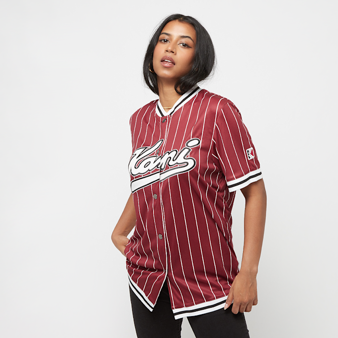 Karl Kani Varsity Pinstripe Baseball Shirt beige 19412 1