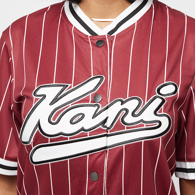 Karl Kani Varsity Pinstripe Baseball Shirt beige 19412 3