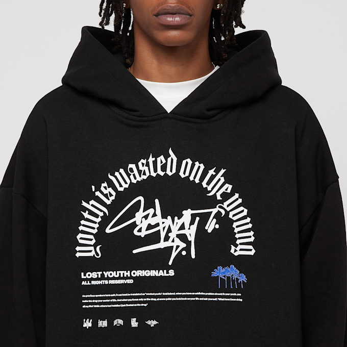 Lost Youth Hoodie ''Graffiti'' noir 22854 3