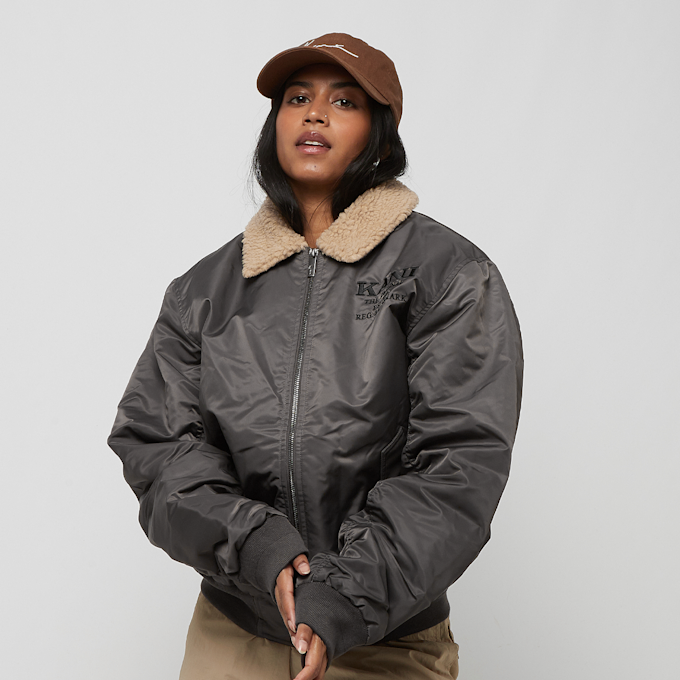 Karl Kani Chest Retro Bomber Jacket siva 19864 1