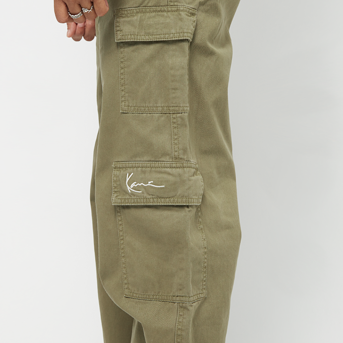 Karl Kani Small Signature Washed Cargo Pants verde 23877 4