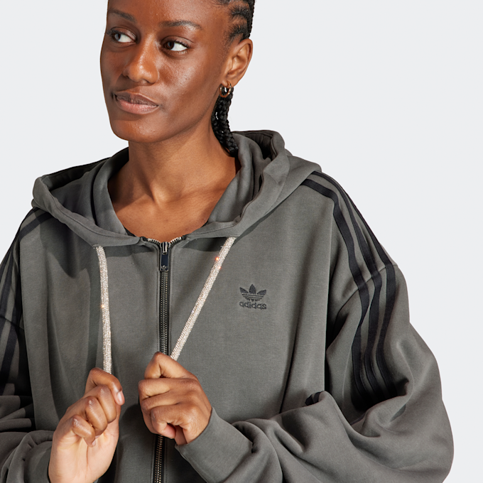 adidas Originals adilenium Oversized Full-Zip Hoodie Grau 24343 3