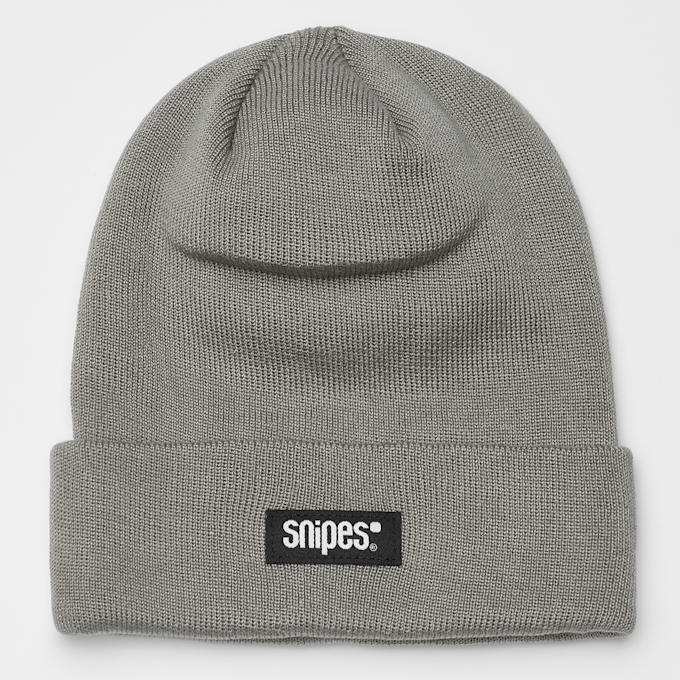 SNIPES Woven Label Basic Logo Beanie grijs 24628 1