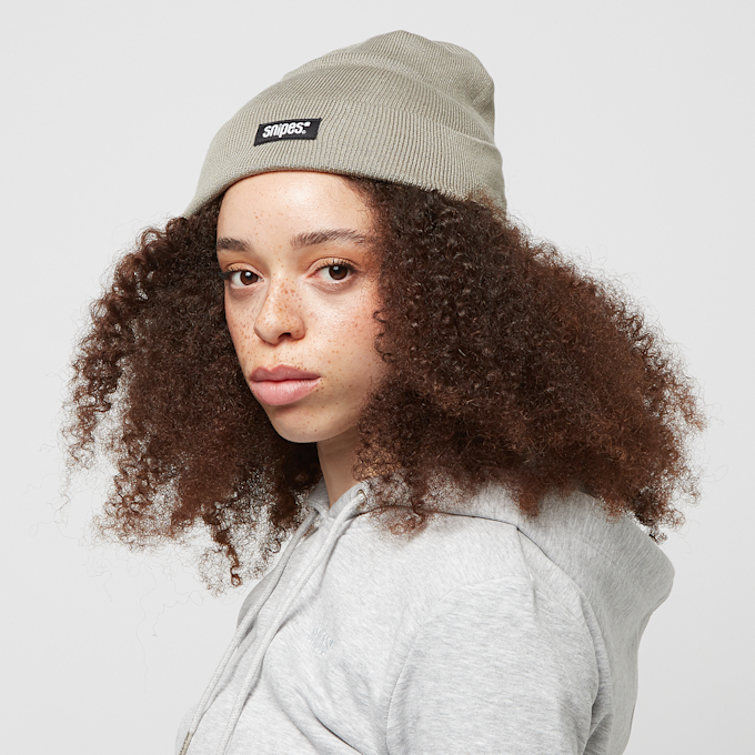 SNIPES Woven Label Basic Logo Beanie grijs 24628 4