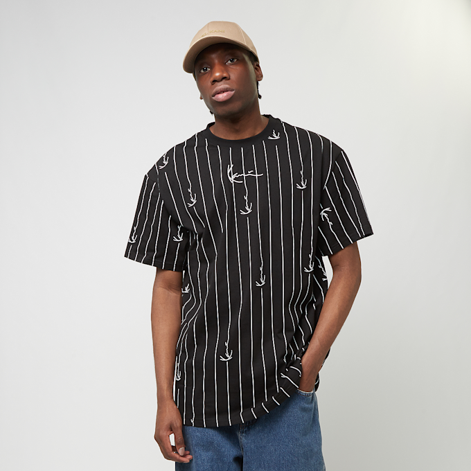Karl Kani Small Signature Logo Pinstripe Tee noir 24730 1
