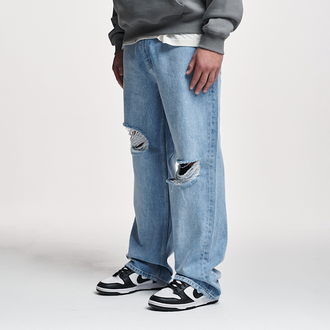 2Y STUDIOS Anduin Ripped Baggy Jeans blau 24755 1