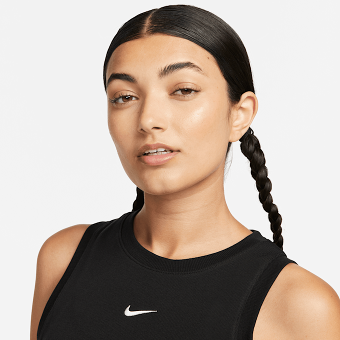 Nike   Sportswear Essentials Rib Crop Tanktop zwart 28233 3