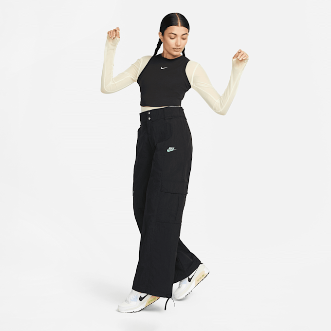 Nike   Sportswear Essentials Rib Crop Tanktop zwart 28233 5