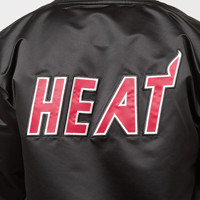Mitchell & Ness NBA Lightweight Satin Bomber Miami Heat zwart 28505 5