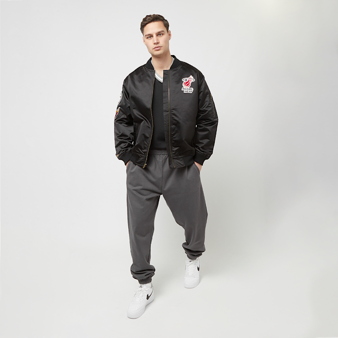 Mitchell & Ness NBA Lightweight Satin Bomber Miami Heat zwart 28505 7