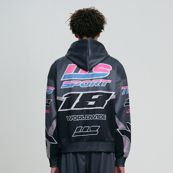 Low Lights Studios Motocross Zip Hoodie 2 siva 29098 2