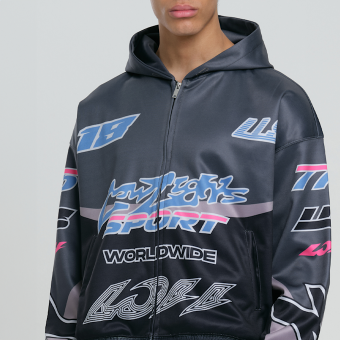 Low Lights Studios Motocross Zip Hoodie 2 siva 29098 3