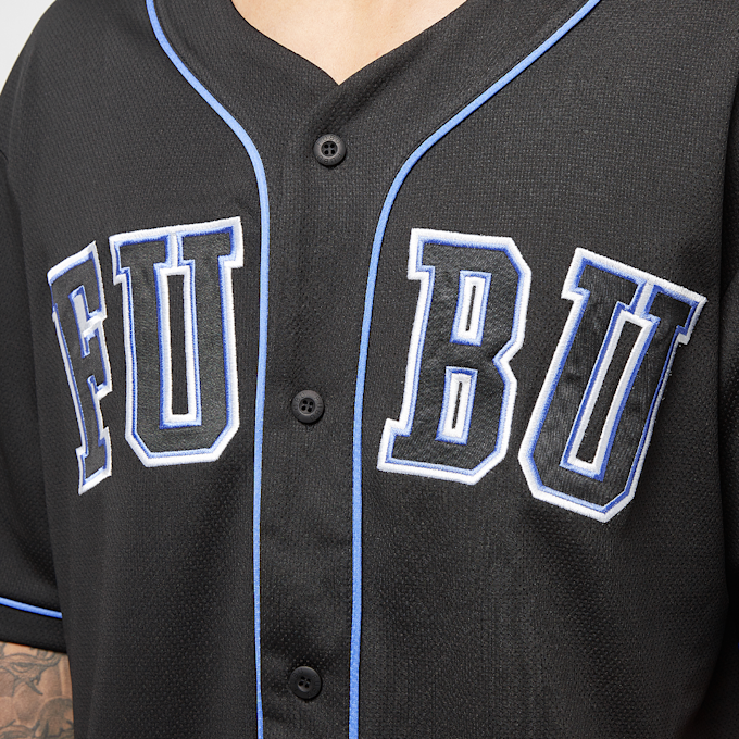 FUBU College Mesh Baseball Jersey preto 30139 3