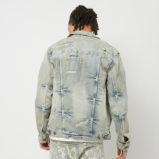 Smoke Rise Wave Effect Jacket Blau 30419 2