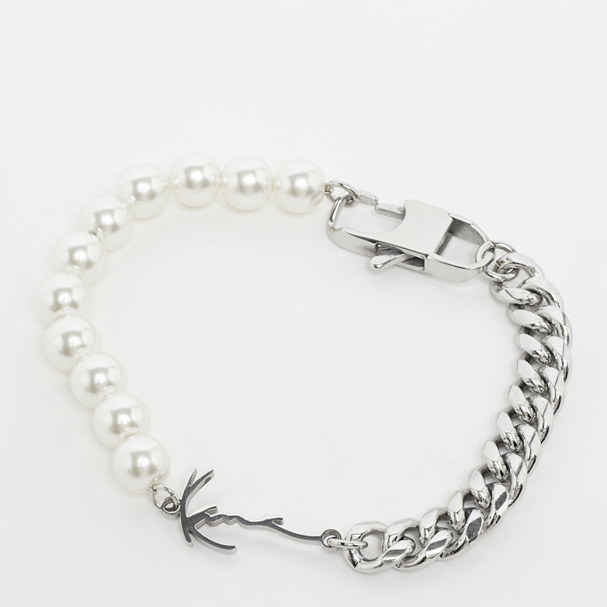 Karl Kani Signature Pearl Bracelet srebrny 30886 1