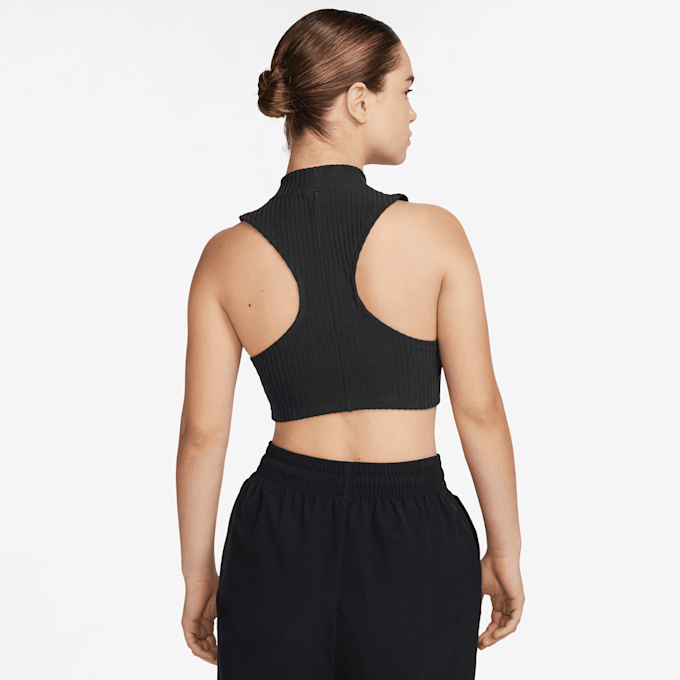 Nike   Sportswear Chill Knit Rib Crop Tanktop negro 30942 2
