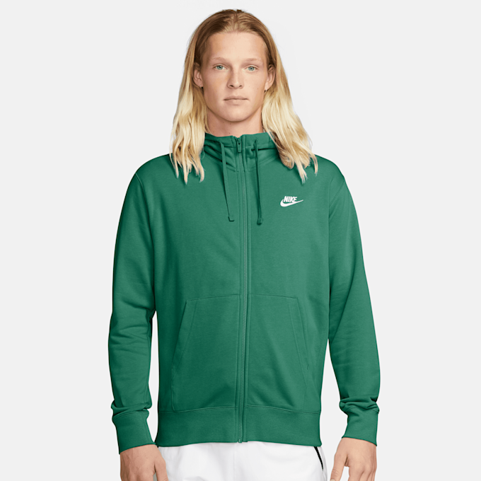 Nike   Sportswear Club Hoodie Full zip French terry verde 31339 1
