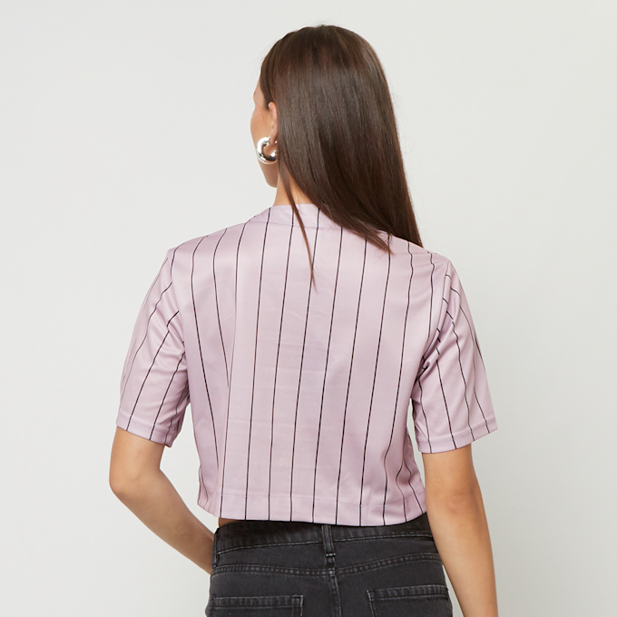 Karl Kani OG Star Logo Crop Pinstripe Baseball Shirt rosa  46241 2