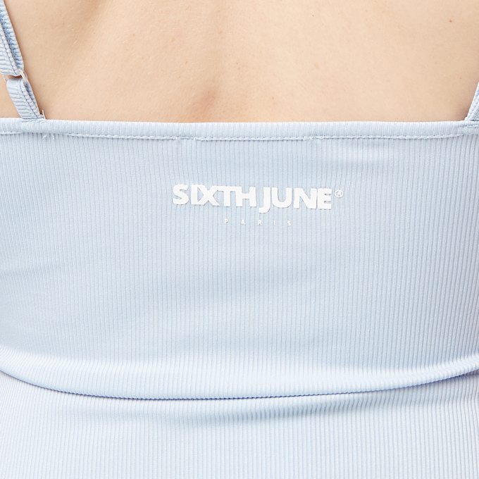 Sixth June Ribbed Mini Shortsleeve Dress blau 31797 3