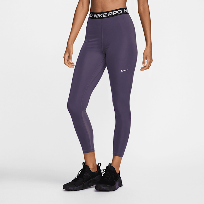Nike Pro High-Waisted 7/8 Mesh-Paneled Leggings Lila 29507 1