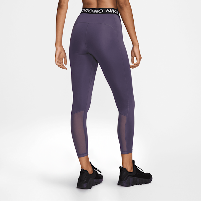 Nike Pro High-Waisted 7/8 Mesh-Paneled Leggings Lila 29507 2