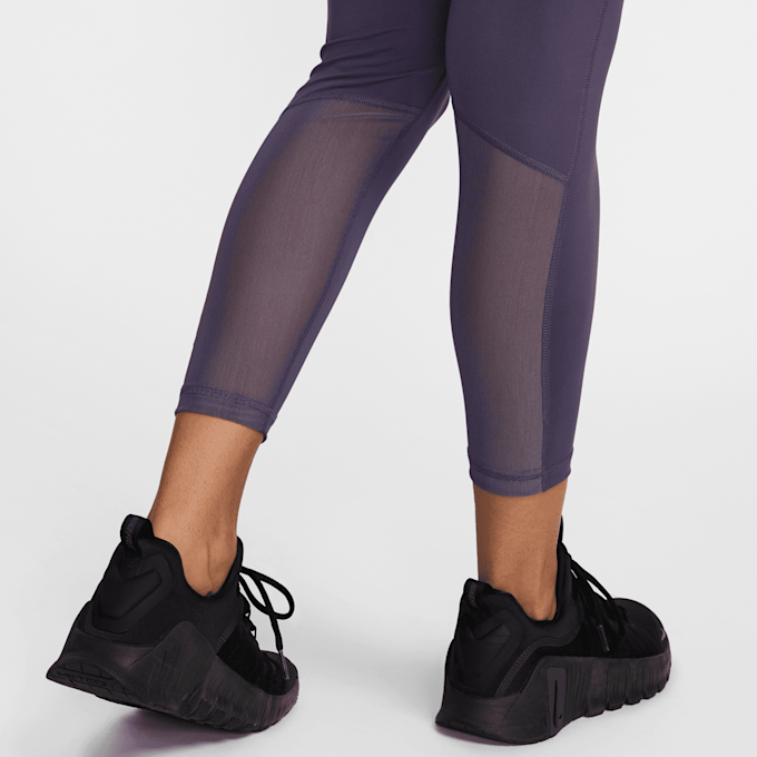 Nike Pro High-Waisted 7/8 Mesh-Paneled Leggings Lila 29507 5